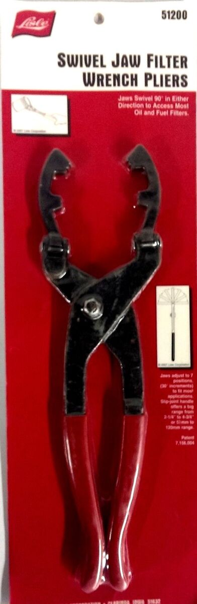 Lisle Oil Filter Pliers With Swivel Jaws L51200