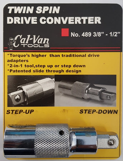 Twin Spin Drive Adapters 1/4" To 3/8" And 3/8" To 1/2" And Vice Versa