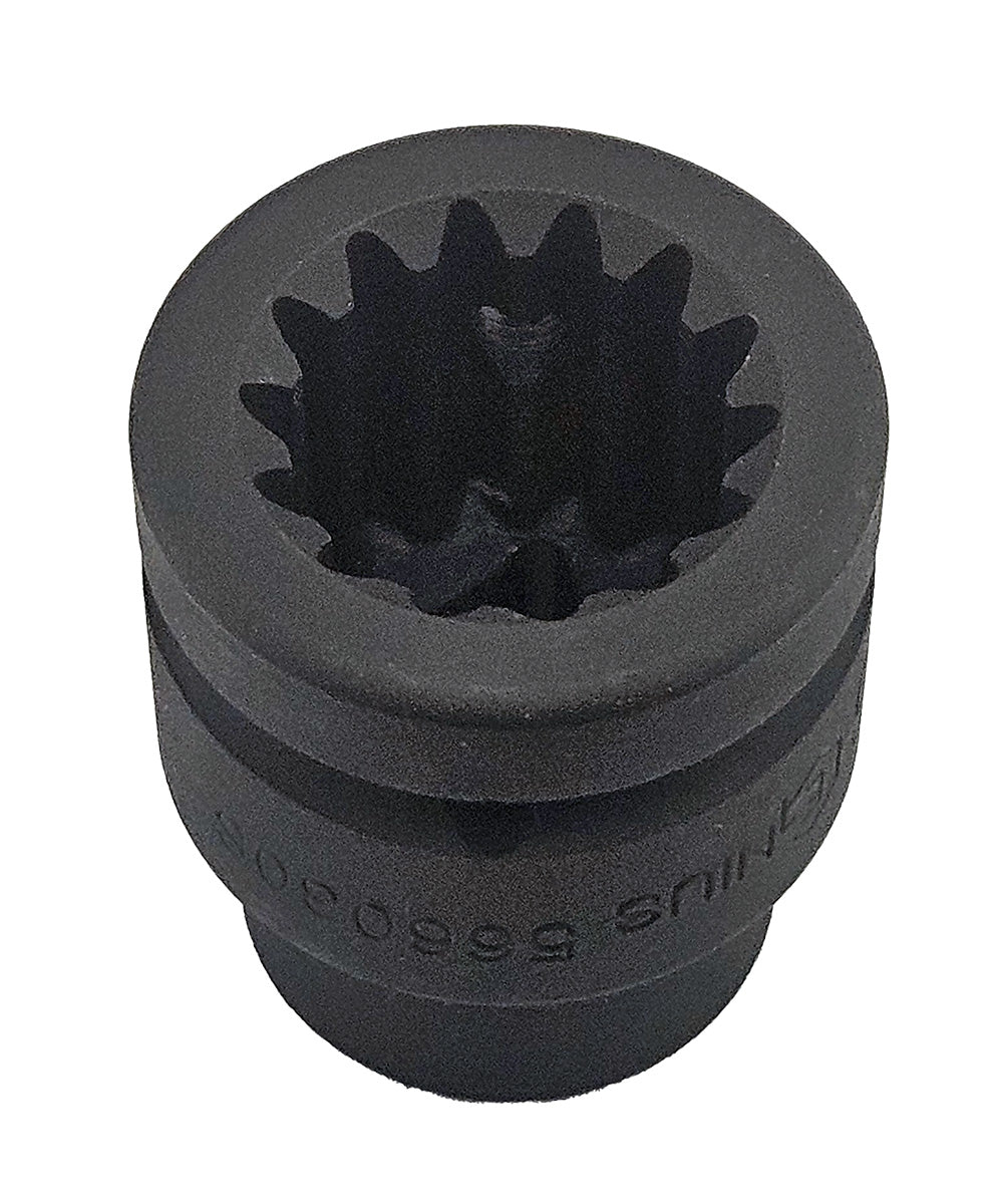 Genius Tools #5 Spline Drive 15/16" Square Budd Wheel Impact Socket - 566030S