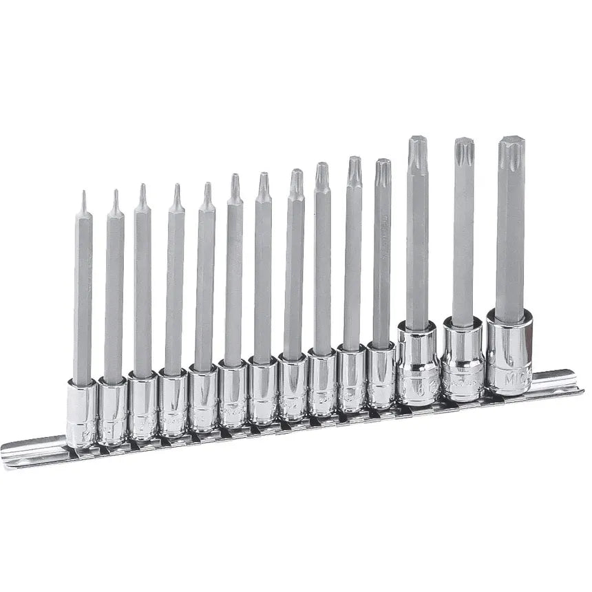 14pc Torx Bit Socket Set (long) T6 - T55 From Genius Tools