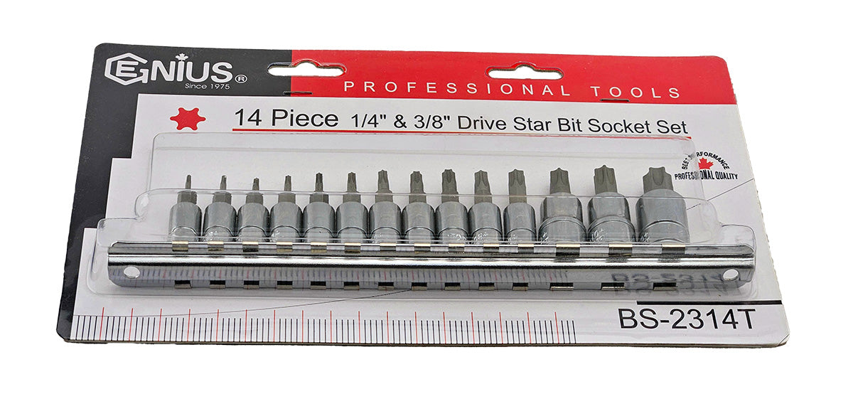 14pc Torx Bit Socket Set From Genius Tools