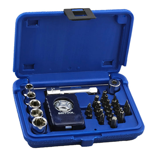 Compact Palm Ratchet Tool Kit Ideal for Push Bike Repairs from Britool Hallmark