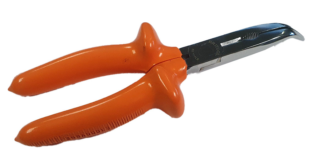 Britool Electricians Hi-Vis Insulated Bent Long Nose Pliers Pe250Lb