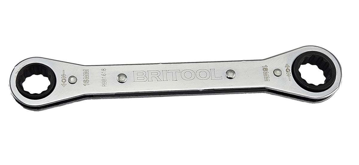 Britool Ratcheting Box Wrench / Ring Spanner 16 X 18mm - Rbb1618