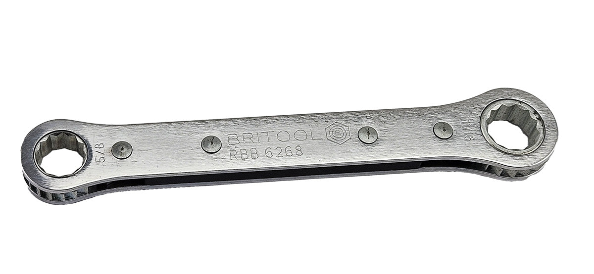 Britool Hallmark Ratcheting Box Wrench / Ring Spanner 5/8" X 11/16" - Rbb6268