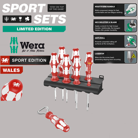 7Pc Wales Limited Edition Sports Screwdriver Set From Wera Tools