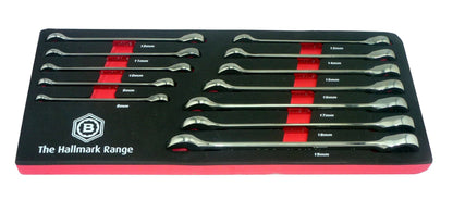 12pc Ratchet Spanner Set 8-19mm - Britool Hallmark