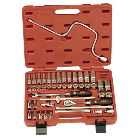 54Pc 3/8" Metric Socket & Accessory Set From Genius Tools