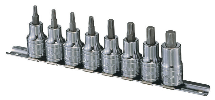 10Pc 1/2" Dr. Star Bit Socket Set Genius Tools Bs-408T