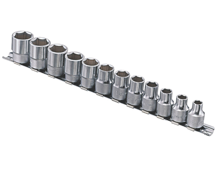 1/2" Socket Set (6 Point) 8-19mm From Genius Tools