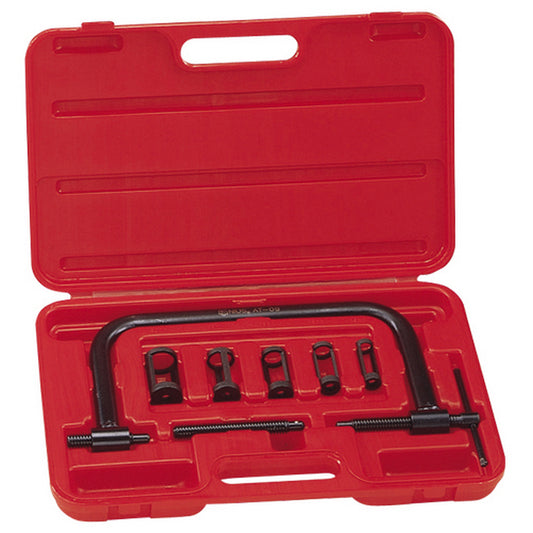 This Genius Tools Valve Spring Compressor Set provides the tools you need to safely and efficiently compress and release valve springs on a wide range of vehicles.