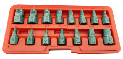 15Pc Multi-Spline Screw Extractor Set - Britool Hallmark