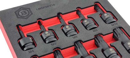 3/8" Drive Hex/Allen Key Impact Driver 11Pc Set - Britool Hallmark