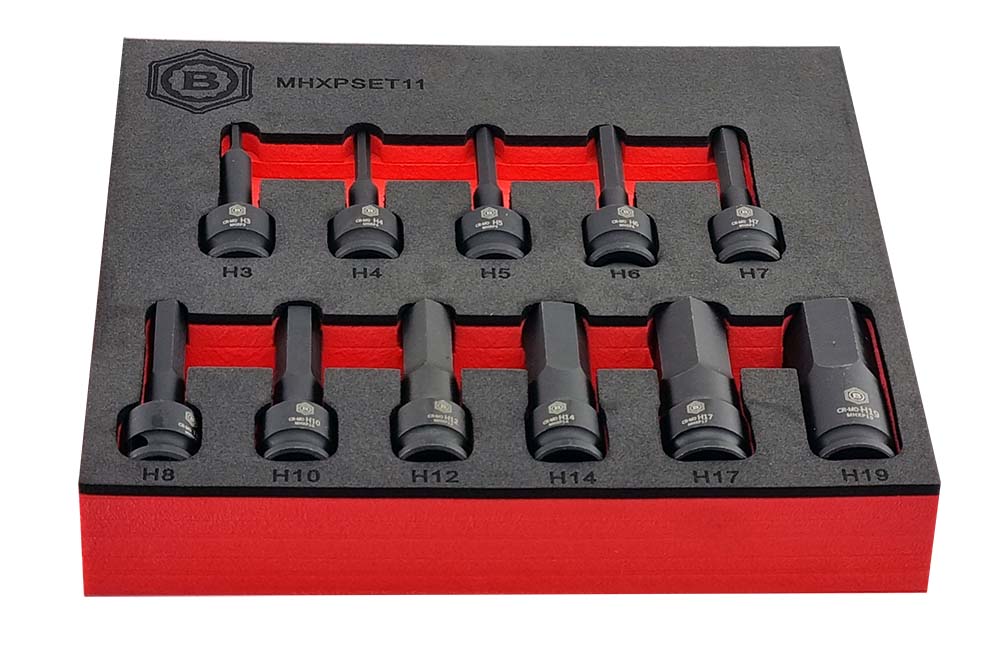 3/8" Drive Hex/Allen Key Impact Driver 11Pc Set - Britool Hallmark