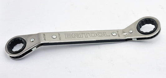 Britool Hallmark Offset Ratcheting Box Wrench Spanner 5/8" X 11/16" Af - Rbo6268