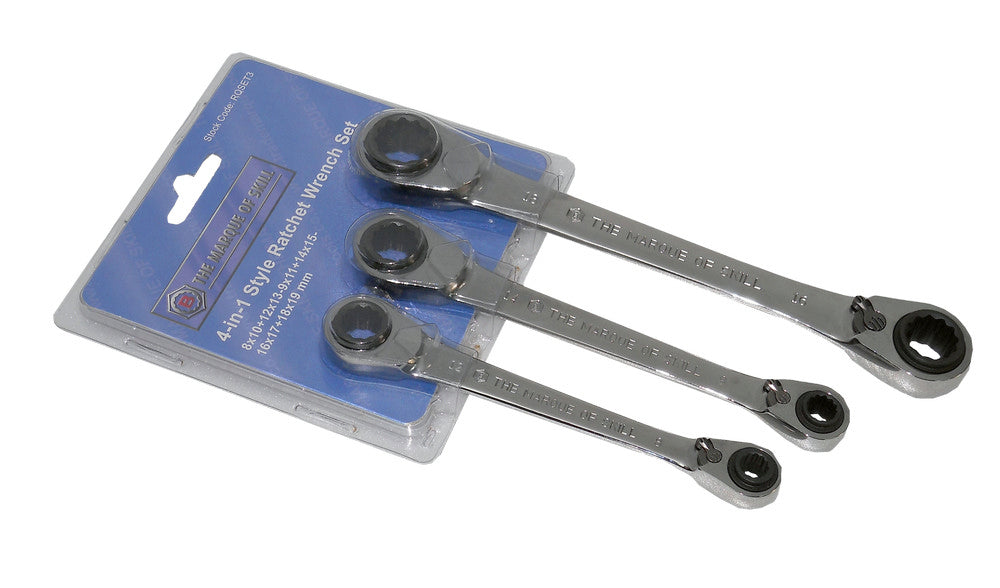 4 In 1 Ratchet Spanner / Wrench Set From Britool Hallmark