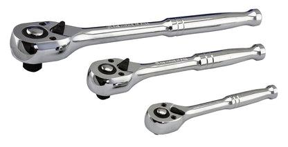 3-Piece 1/4", 3/8" & 1/2" Pear-Head Ratchet Wrench Set - Britool Hallmark