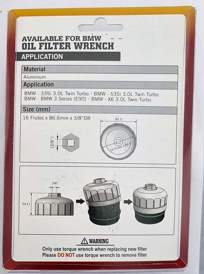 Oil Filter Remover / Wrench For Bmw From Custor Tools